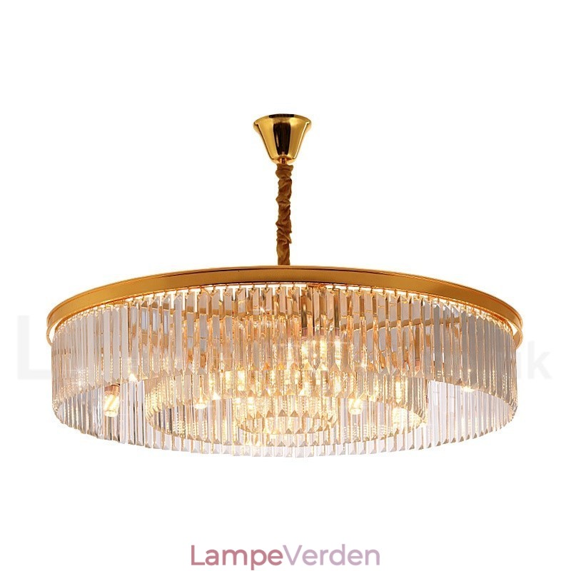 Postmoderne Luksus Runde K9 Crystal Pendant Lysekrone Lights Exhibition Hall