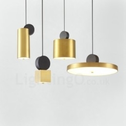 4 stilarter guld sort postmoderne pendel