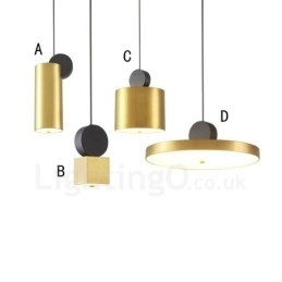 4 stilarter guld sort postmoderne pendel