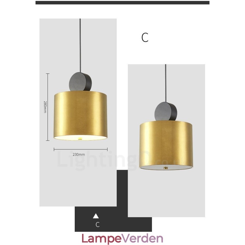 4 stilarter guld sort postmoderne pendel