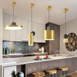 4 stilarter guld sort postmoderne pendel