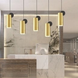 4 stilarter guld sort postmoderne pendel