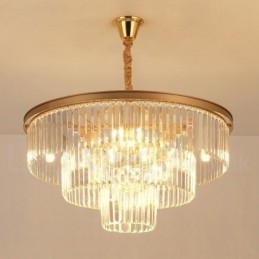 Postmoderne Luksus Runde K9 Crystal Pendant Lysekrone Lights Exhibition Hall