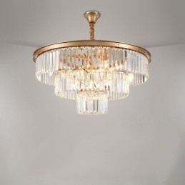 Postmoderne Luksus Runde K9 Crystal Pendant Lysekrone Lights Exhibition Hall