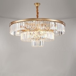Postmoderne Luksus Runde K9 Crystal Pendant Lysekrone Lights Exhibition Hall