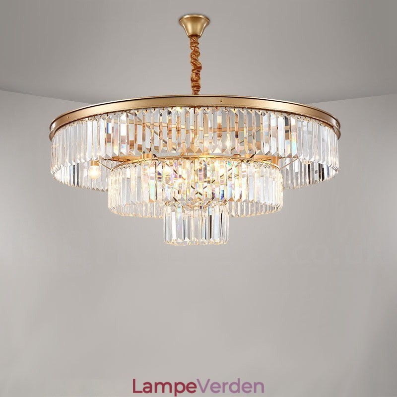 Postmoderne Luksus Runde K9 Crystal Pendant Lysekrone Lights Exhibition Hall