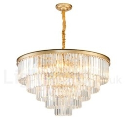 Postmoderne Luksus Runde K9 Crystal Pendant Lysekrone Lights Exhibition Hall