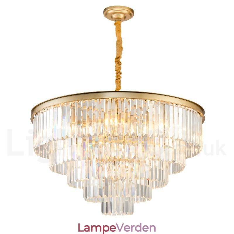 Postmoderne Luksus Runde K9 Crystal Pendant Lysekrone Lights Exhibition Hall