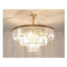 Postmoderne Luksus Runde K9 Crystal Pendant Lysekrone Lights Exhibition Hall