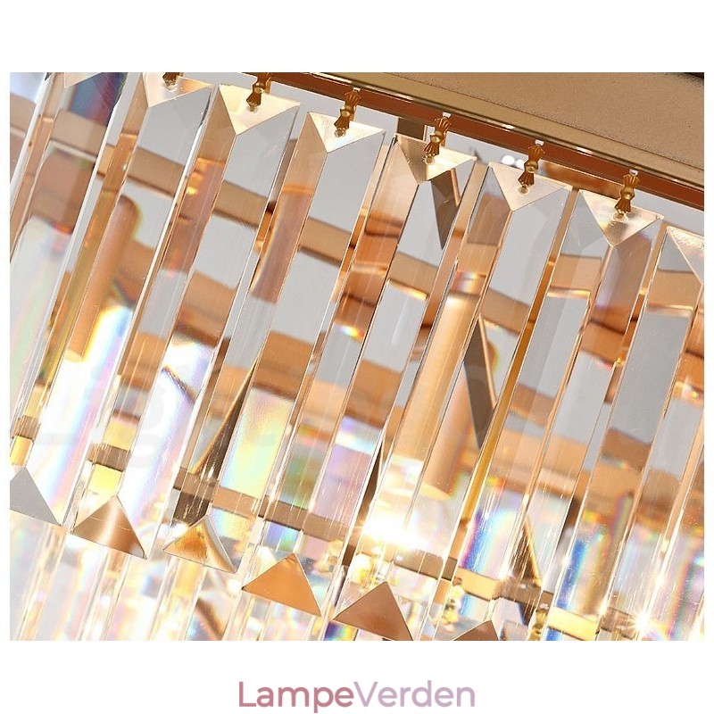 Postmoderne Luksus Rund K9 Krystal Flush Mount Loftslys udstillingshal