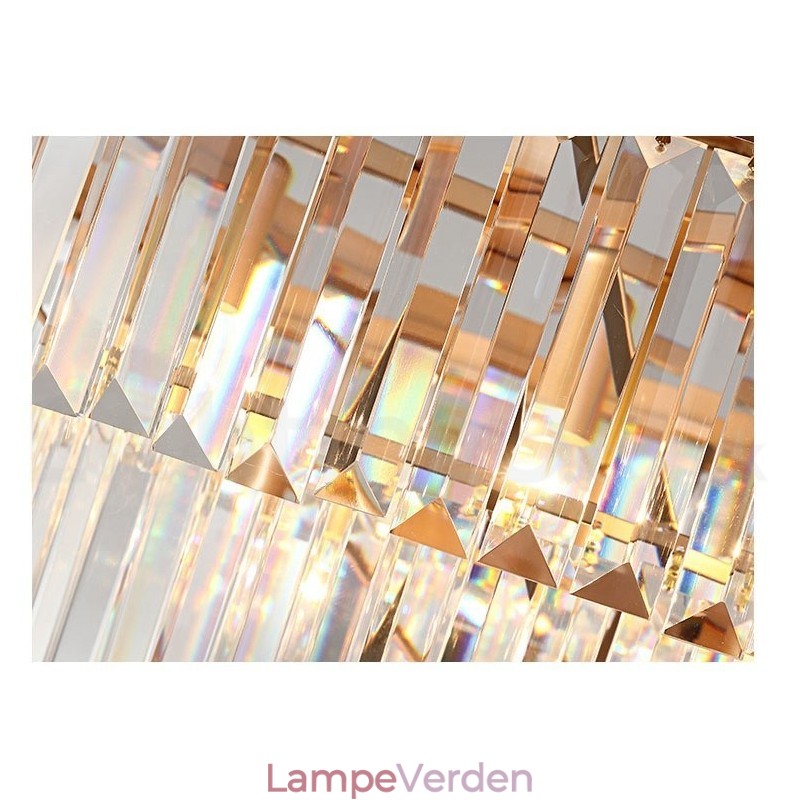 Postmoderne Luksus Rund K9 Krystal Flush Mount Loftslys udstillingshal