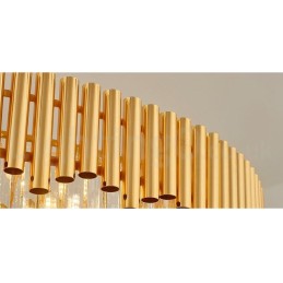 Postmoderne Guld Luksus Runde K9 Crystal Pendant Lysekrone Lights Exhibition Hall