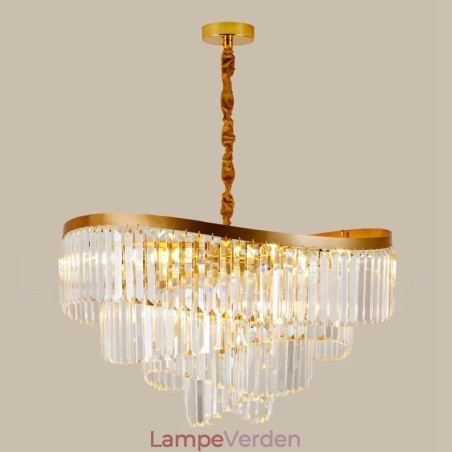 Guld Postmodern Luksus Runde K9 Crystal Pendant Lysekrone Exhibition Hall Guld Postmodern Luksus Runde K9 Crystal Pendant Lysekrone Exhibition Hall