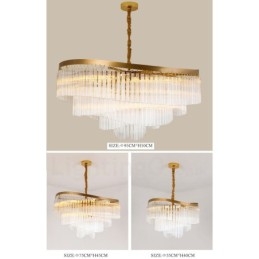 Guld Postmodern Luksus Runde K9 Crystal Pendant Lysekrone Exhibition Hall