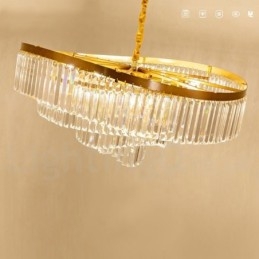 Guld Postmodern Luksus Runde K9 Crystal Pendant Lysekrone Exhibition Hall