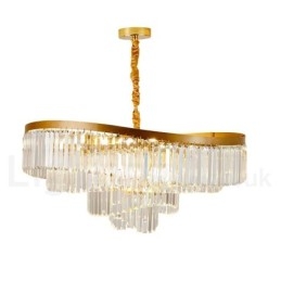 Guld Postmodern Luksus Runde K9 Crystal Pendant Lysekrone Exhibition Hall
