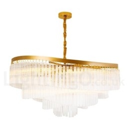 Guld Postmodern Luksus Runde K9 Crystal Pendant Lysekrone Exhibition Hall