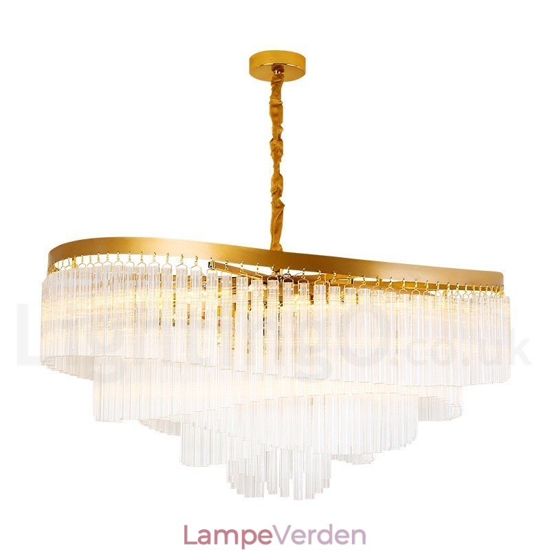 Guld Postmodern Luksus Runde K9 Crystal Pendant Lysekrone Exhibition Hall