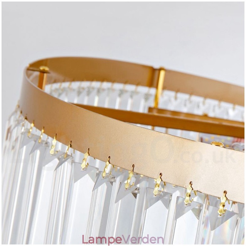 Guld Postmodern Luksus Runde K9 Crystal Pendant Lysekrone Exhibition Hall
