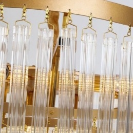Guld Postmodern Luksus Runde K9 Crystal Pendant Lysekrone Exhibition Hall