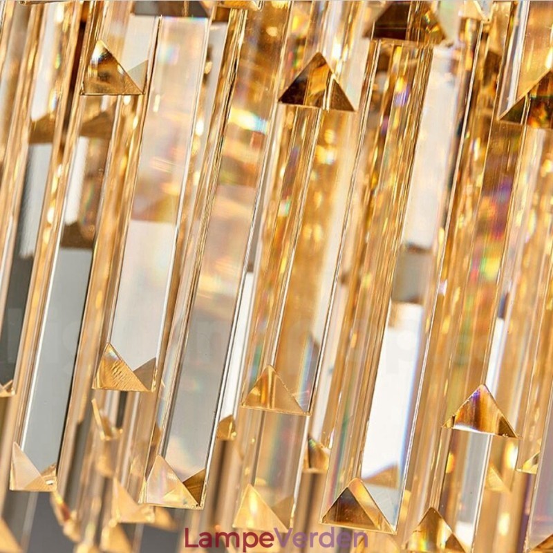 Dette år Luksus Postmoderne Guld Rund K9 Crystal Pendant Lysekrone Exhibition Hall