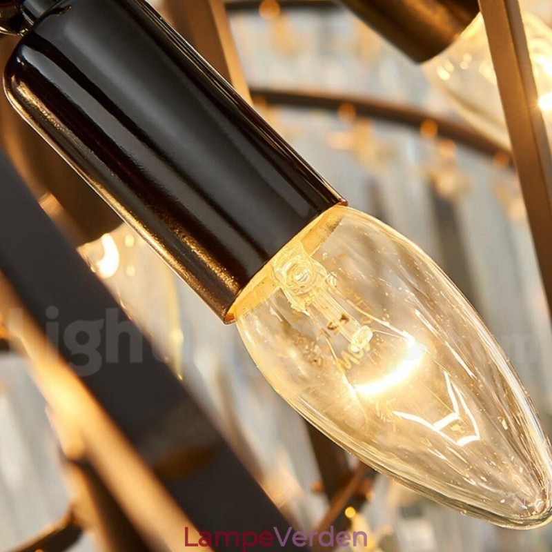 Dette år Luksus Postmoderne Guld Rund K9 Crystal Pendant Lysekrone Exhibition Hall
