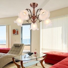 Moderne moderne traditionel klassisk retro galvaniseret metal Flush Mount