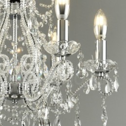 6 lys guld sølv amerikansk stil Crystal Pendant lysekrone Light Store