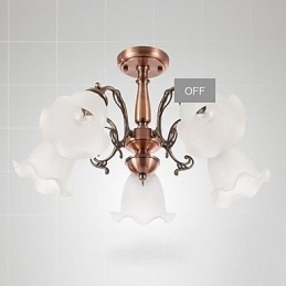 Moderne moderne traditionel klassisk retro galvaniseret metal Flush Mount