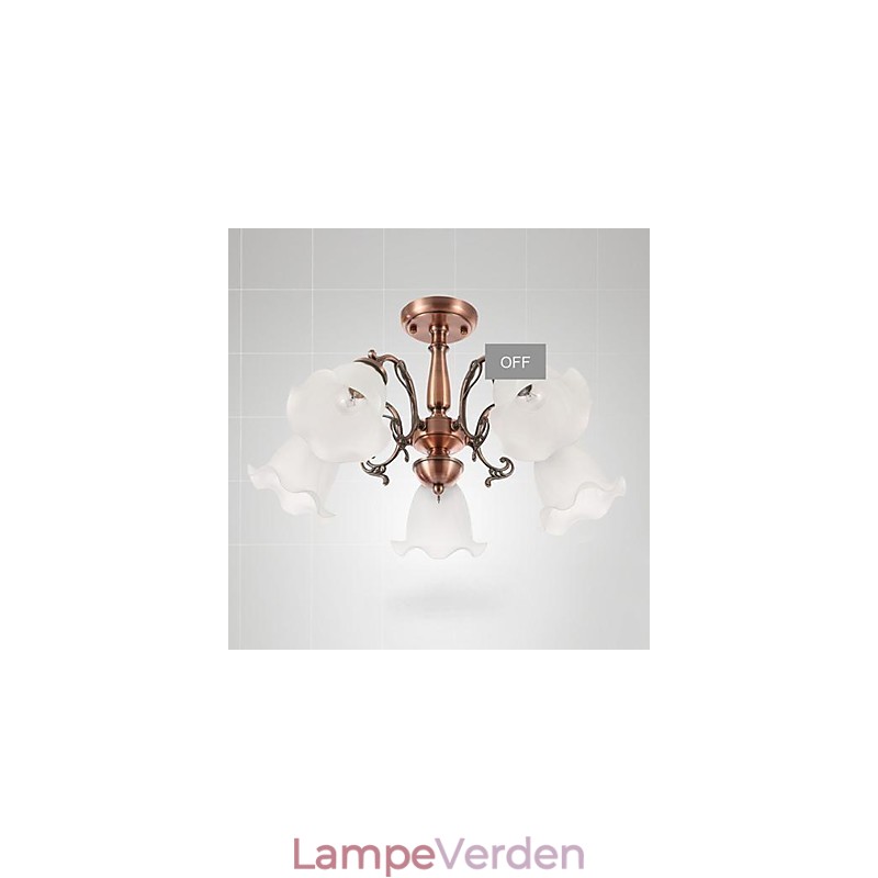 Moderne moderne traditionel klassisk retro galvaniseret metal Flush Mount