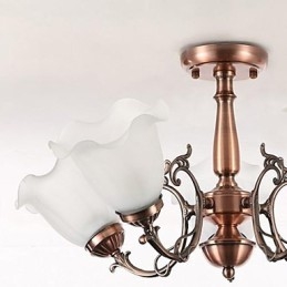 Moderne moderne traditionel klassisk retro galvaniseret metal Flush Mount