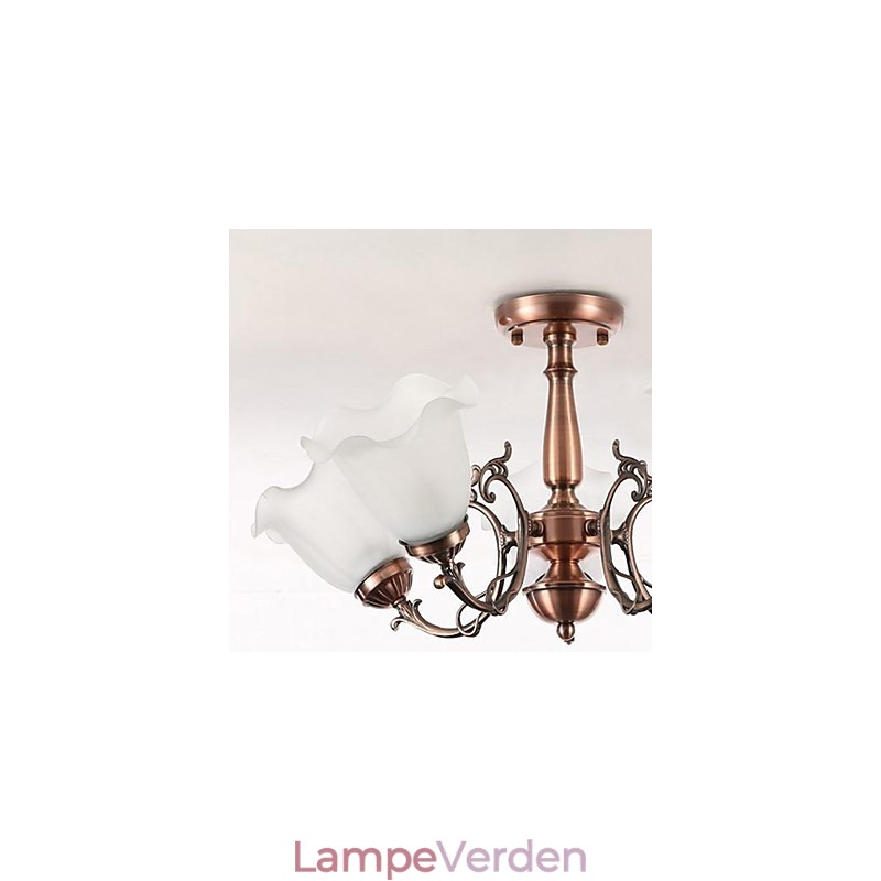Moderne moderne traditionel klassisk retro galvaniseret metal Flush Mount