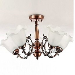 Moderne moderne traditionel klassisk retro galvaniseret metal Flush Mount