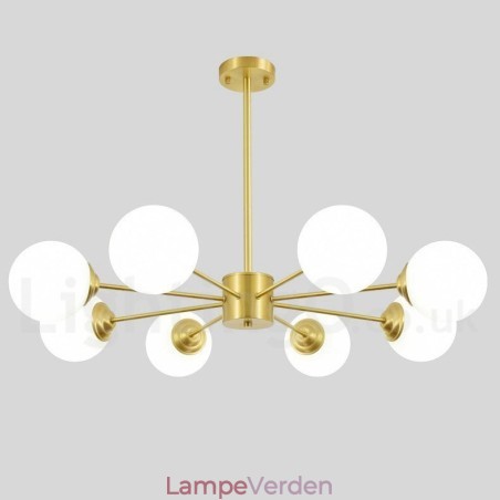 8 lys ren messing Nordeuropa bønne lysekrone moderne metal molekyler pendel lys 8 lys ren messing Nordeuropa bønne lysekrone moderne metal molekyler pendel lys