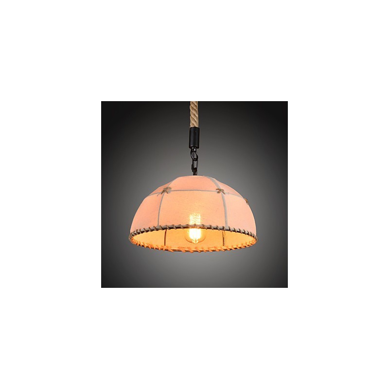 Retro håndlavet hamp reb county lysekrone lampe i den industrielle landskabsstil