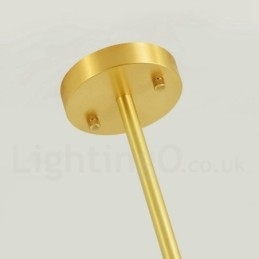 12 lys (6+6 lys) to etagers ren messing Nordeuropa bønnelysekrone moderne metalmolekyler pendellampe