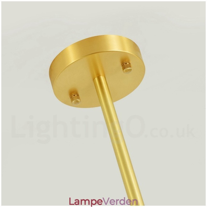 12 lys (6+6 lys) to etagers ren messing Nordeuropa bønnelysekrone moderne metalmolekyler pendellampe