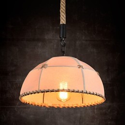 Retro håndlavet hamp reb county lysekrone lampe i den industrielle landskabsstil