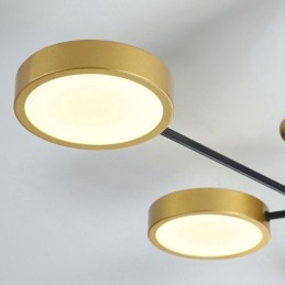 Guld sort loft moderne metal lysekrone