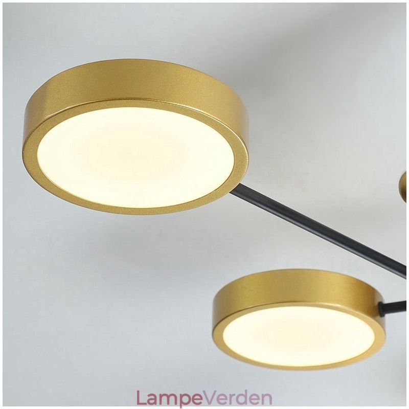 Guld sort loft moderne metal lysekrone