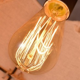Retro håndlavet hamp reb county lysekrone lampe i den industrielle landskabsstil