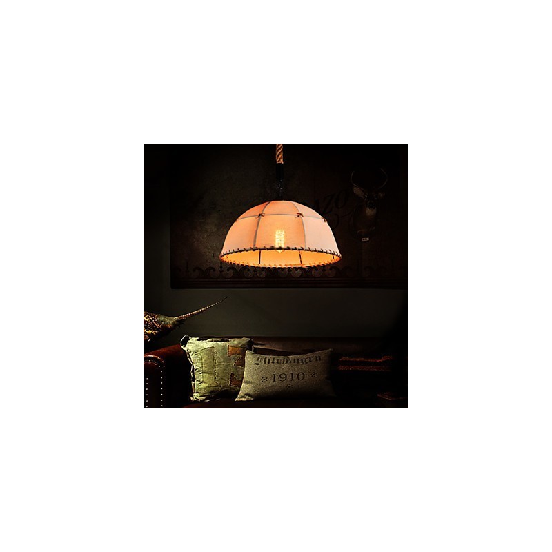 Retro håndlavet hamp reb county lysekrone lampe i den industrielle landskabsstil