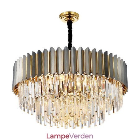 Luksus Postmoderne Sort og Guld Rund K9 Crystal Pendant Lysekrone Exhibition Hall Luksus Postmoderne Sort og Guld Rund K9 Crystal Pendant Lysekrone Exhibition Hall
