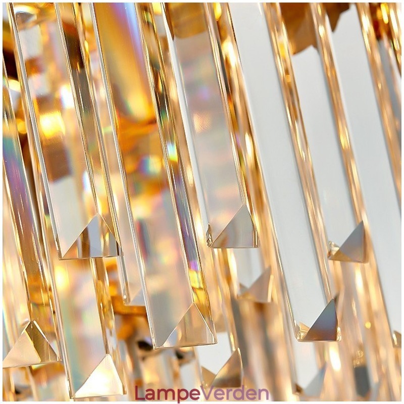 Luksus Postmoderne Sort og Guld Rund K9 Crystal Pendant Lysekrone Exhibition Hall