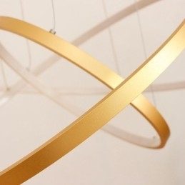 Dæmpbar pendel med fjernbetjening Guld moderne design tre ringe