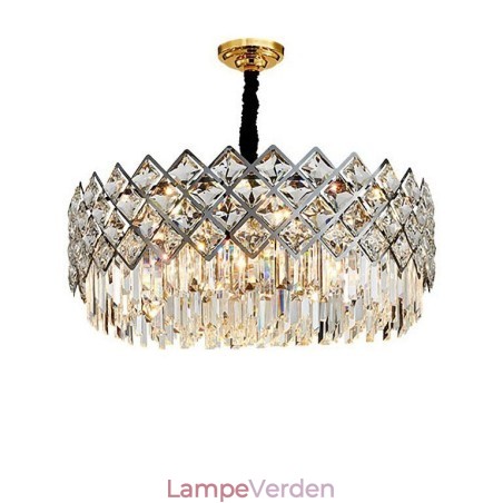 Luksus Postmodern Sølv Rund K9 Krystal Pendant Lysekrone Luksus Postmodern Sølv Rund K9 Krystal Pendant Lysekrone