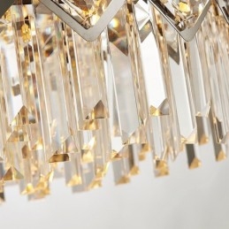 Luksus Postmodern Sølv Rund K9 Krystal Pendant Lysekrone