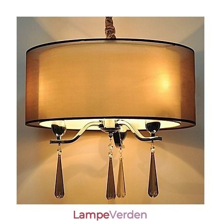 Simpel smedejern krystal lysekrone 6 lys Simpel smedejern krystal lysekrone 6 lys