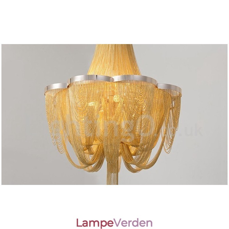 Kvaster Lysekrone Designer Pendant Lys Sølv Guld Farve