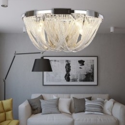 Kvaster Lysekrone Designer Loftslys Sølv Guld Farve